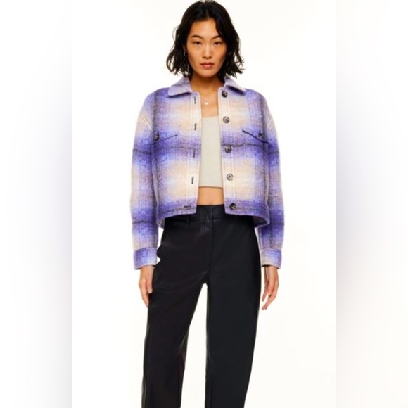 Wilfred Aritzia Autumn shirt jacket violet mohair - Picture 2 of 12